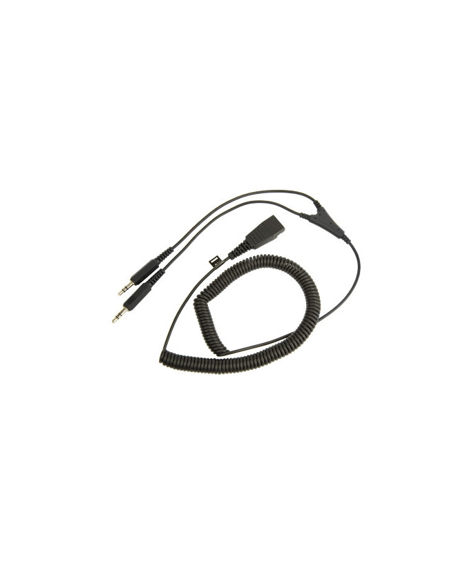 Buy Jabra Coiled QD PC Cord with Dual 3.5mm Jack 8734-599