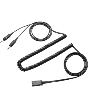 Buy Poly/Plantronics QD To Two 3.5mm Headset Cable 28959-01 for Computer with Plantronics H-Series Headsets