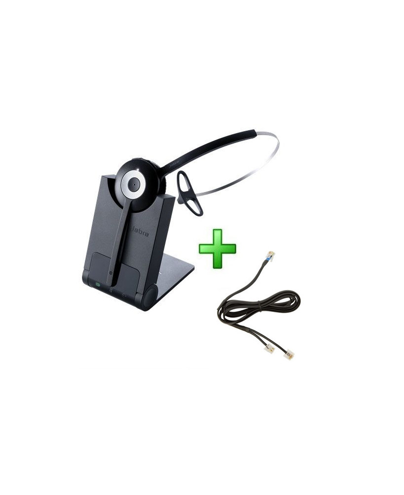 Buy Bundle Jabra PRO 920 Monaural Wireless Headset 920-25-508-103 PRO920 with Jabra Link EHS Adapter.