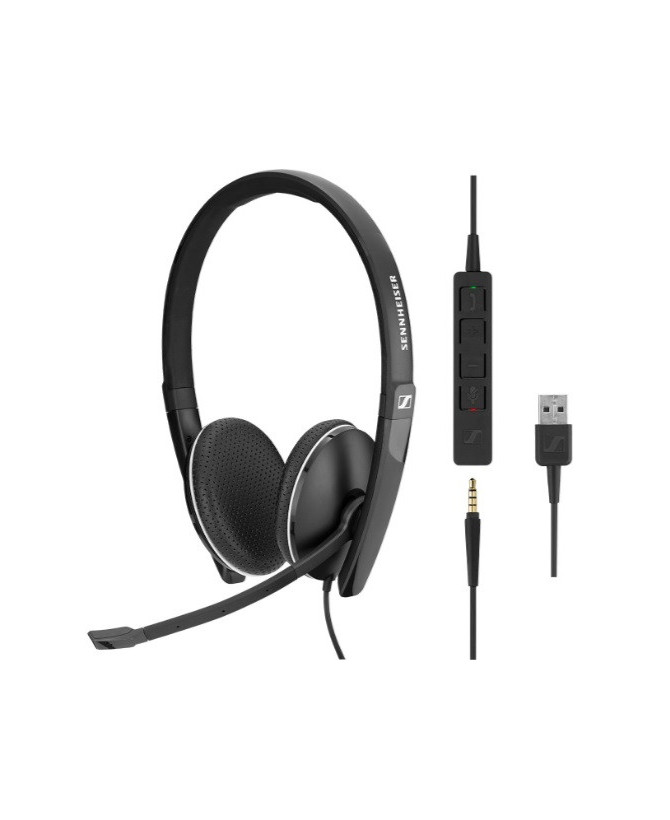 EPOS | SENNHEISER SC 165 USB Wired Stereo Headset with 3.5 mm Jack and USB Connectivity 508317