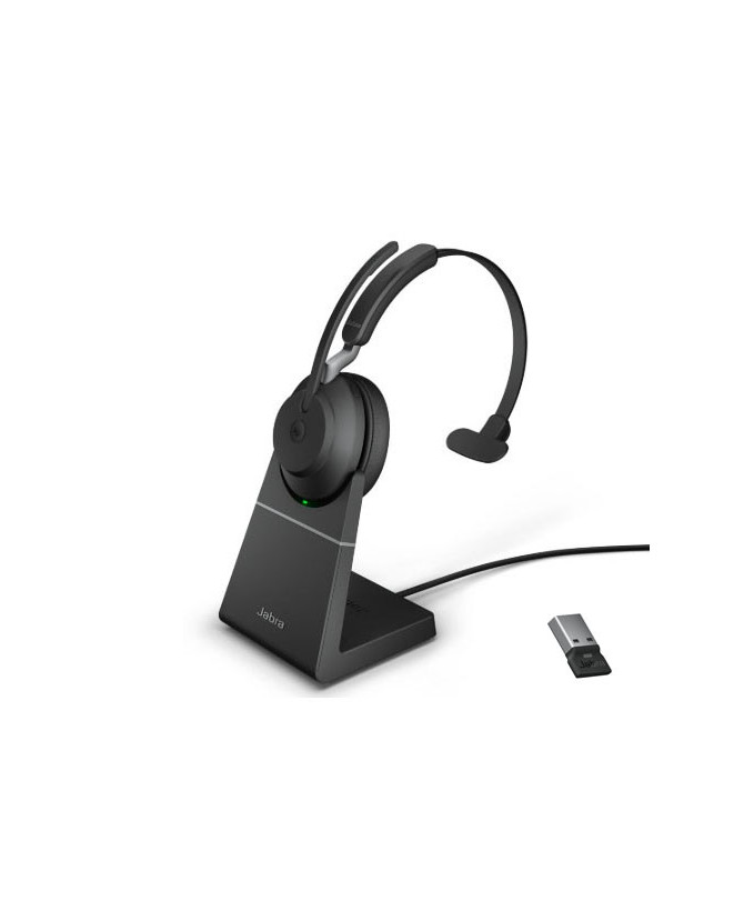 Buy the Jabra Evolve2 65 UC Mono Bluetooth Headset USB-A with Charging Stand 26599-889-989