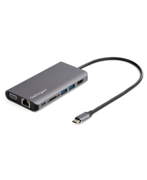 Buy StarTech USB-C Multiport Adapter with HDMI or VGA Attached Cable DKT30CHVAUSP