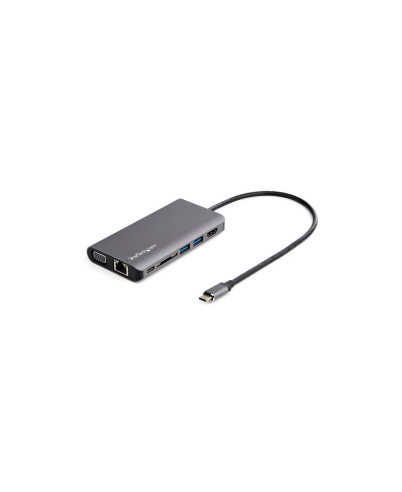 Buy StarTech USB-C Multiport Adapter with HDMI or VGA Attached Cable DKT30CHVAUSP