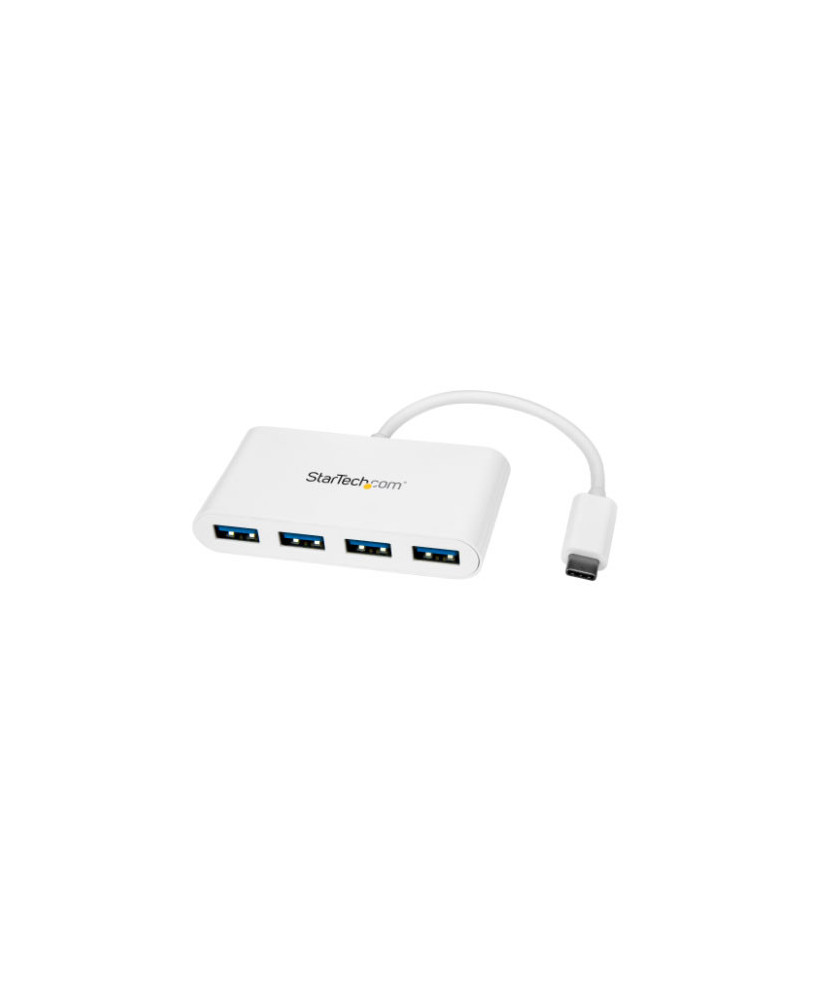 Buy Startech 4 Port USB C Hub with 4x USB-A Ports in White HB30C4ABW