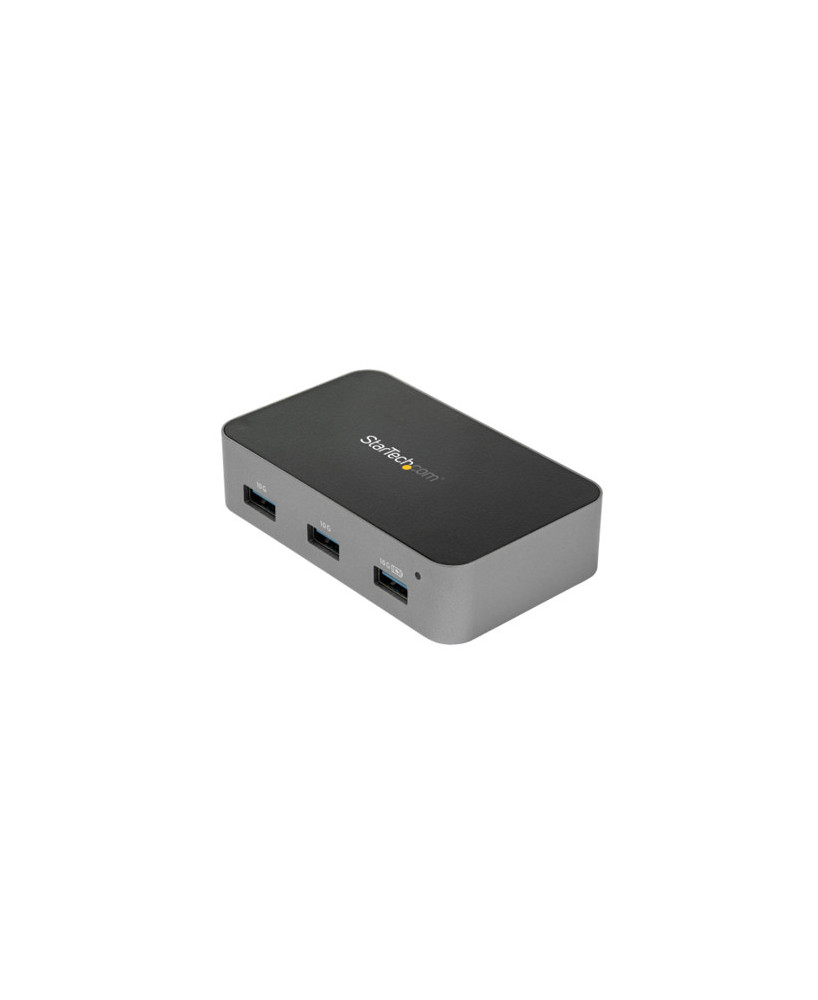 Buy the StarTech 4 Port USB C Hub with Power Adapter HB31C4AS in Black and Space Gray