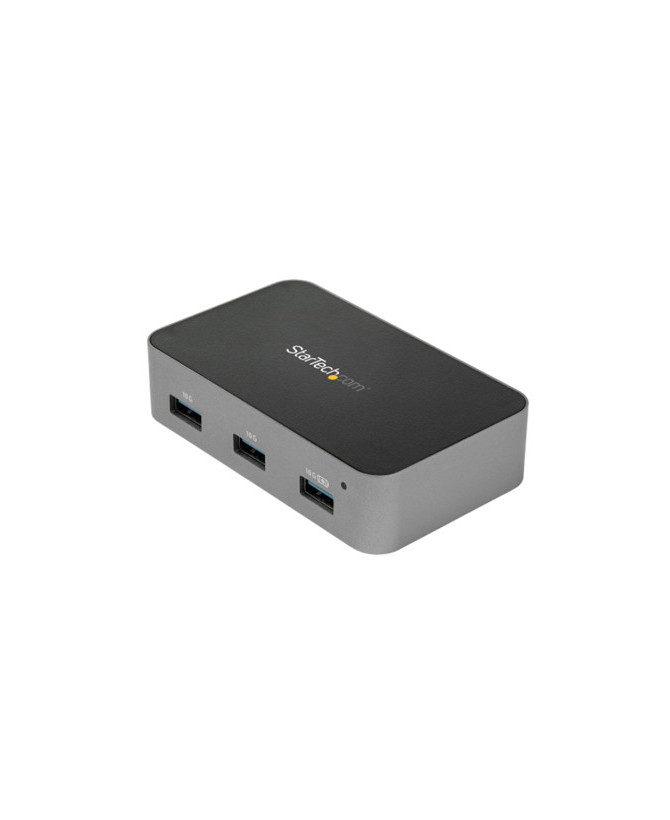 Buy the StarTech 4 Port USB C Hub with Power Adapter HB31C4AS in Black and Space Gray