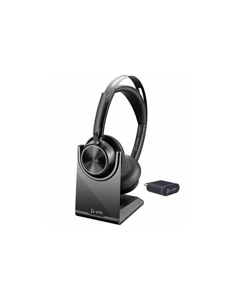 HP Poly/Plantronics Voyager Focus 2 MS Microsoft USB-C Stereo Headset w/stand 214433-02 / 77Y90AA