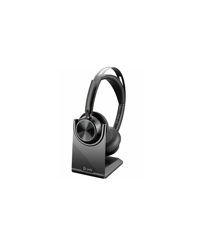 HP Poly/Plantronics Voyager Focus 2 UC Standard Bluetooth USB-A Stereo Headset with Charging Stand 213727-01 / 77Y86AA