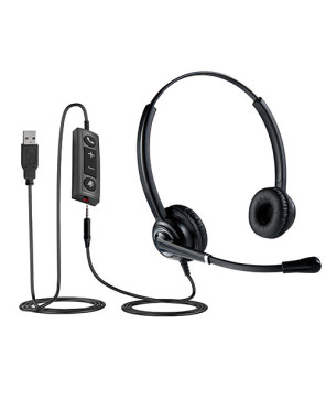 Buy TTS 612 Stereo Noise-Cancelling Headset with USB and 3.5mm TTS-612DUCUSB35