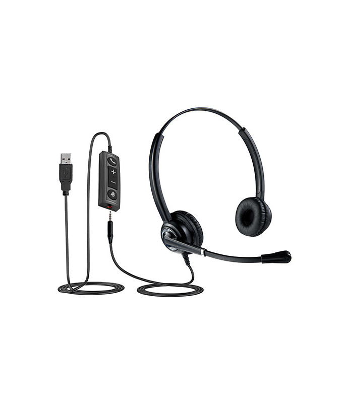 Buy TTS 612 Stereo Noise-Cancelling Headset with USB and 3.5mm TTS-612DUCUSB35