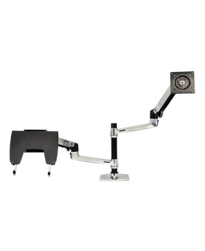 Buy Ergotron LX Dual Stacking Arm in Polished Aluminum 45-248-026 for Notebook