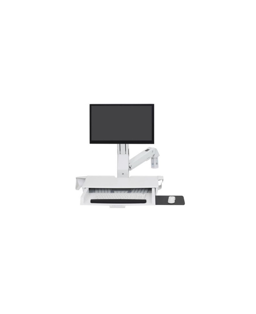 Buy Ergotron SV Combo Arm with Worksurface and Pan in White 45-583-216 for Monitor, Keyboard