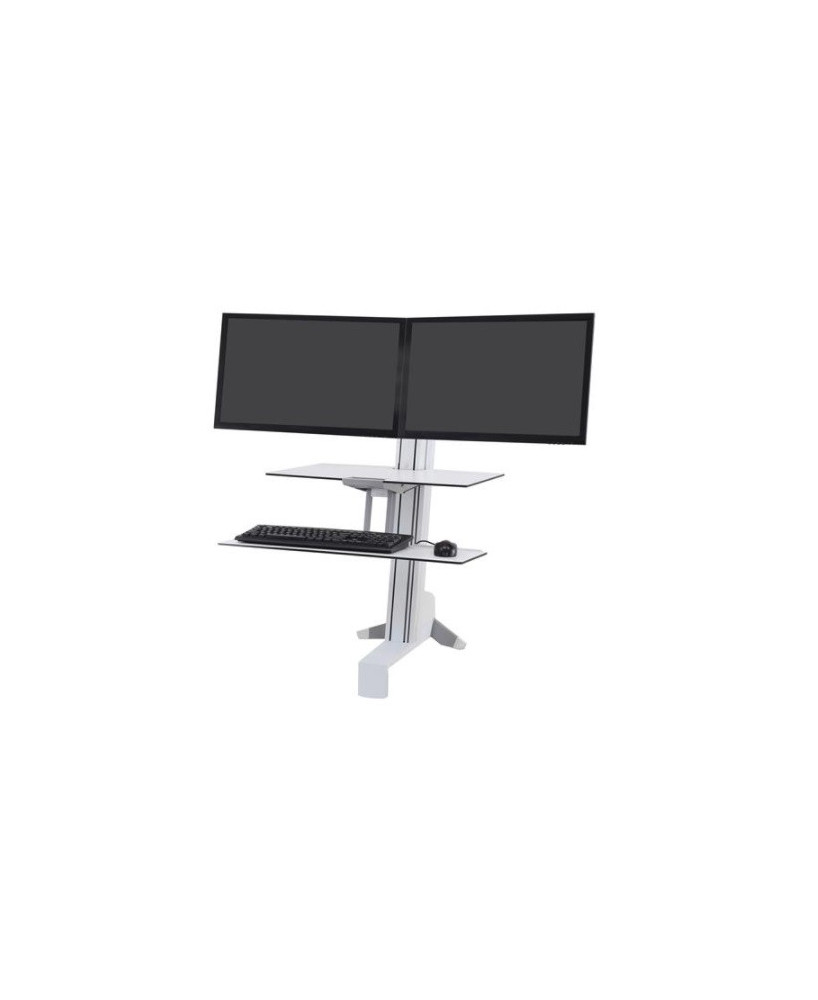 Buy Ergotron WorkFit-S Dual Monitor Desk Mount in White 33-349-211 for Up to 24" Monitors