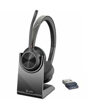 HP Poly/Plantronics Voyager 4320 UC V4320 USB-A Stereo Wireless Headset with Charging Stand 218476-01 / 77Y99AA