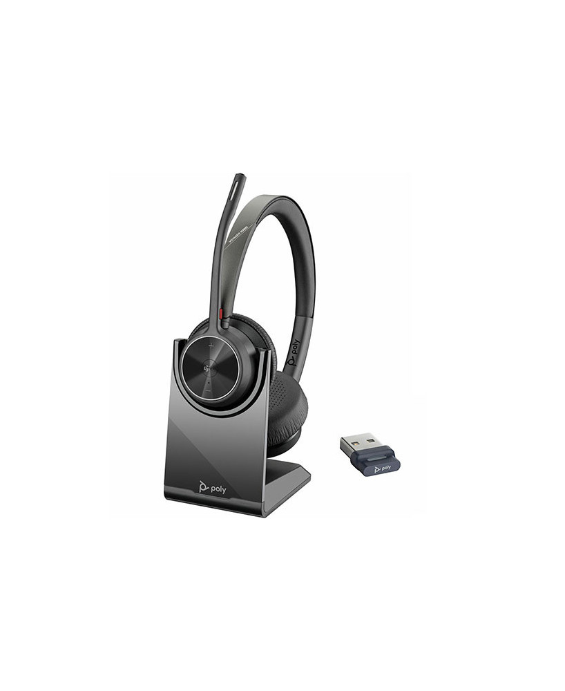 HP Poly/Plantronics Voyager 4320 UC V4320-M USB-A MS Teams Stereo Wireless Headset with Stand 218476-02 / 77Z00AA