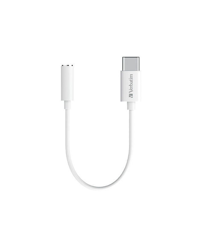 Buy Verbatim 10cm USB-C to 3.5mm Headphone Jack in White 66588