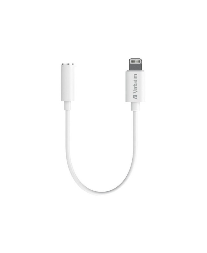 Buy Verbatim 10CM Lightning to 3.5mm Jack in White 66587 for Headphone, Audio Device