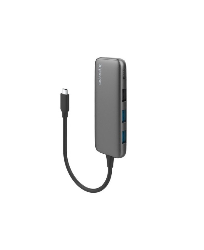 Buy Verbatim 4-Ports External USB-C Hub in Grey 66603