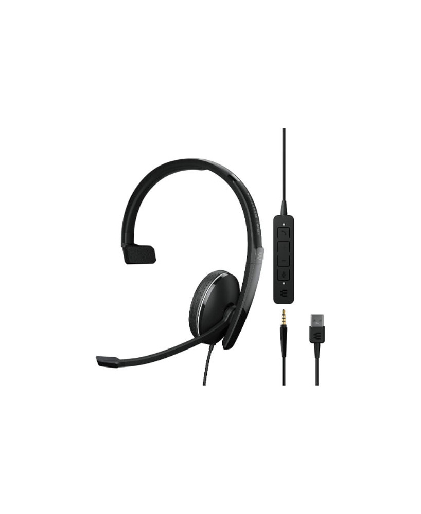 Buy EPOS | Sennheiser ADAPT 135 USB II Mono Wired Headset with 3.5mm Jack and USB Connectivity 1000914