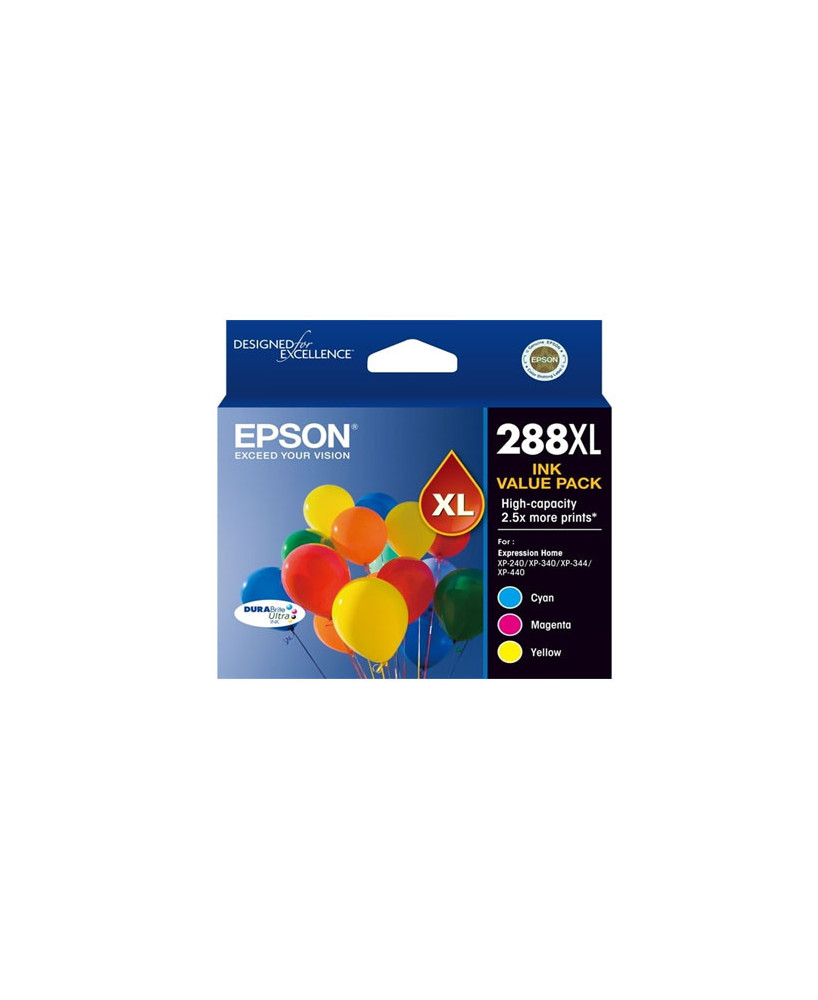 Buy Epson 288XL High Capacity DURABrite Ultra Three Colour Ink Cartridge C13T306592 for XP-440, XP-340, and XP-344 Printers 