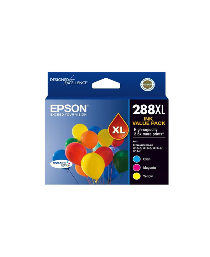 Buy Epson 288XL High Capacity DURABrite Ultra Three Colour Ink Cartridge C13T306592 for XP-440, XP-340, and XP-344 Printers 