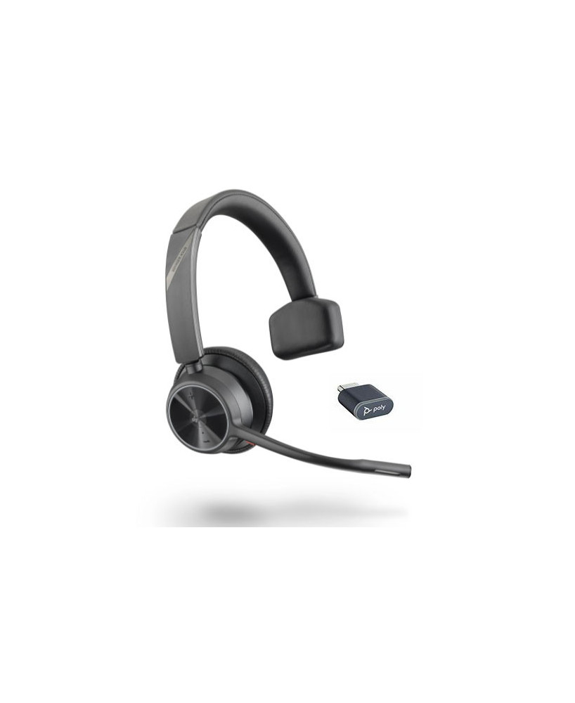 HP Poly/Plantronics Voyager 4310 MS Teams Mono Wireless Headset with BT700 USB-C Adapter 218473-02 / 77Y95AA