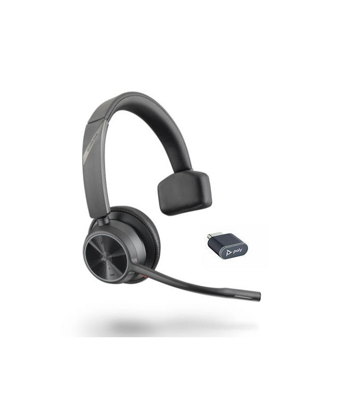 HP Poly/Plantronics Voyager 4310 MS Teams Mono Wireless Headset with BT700 USB-C Adapter 218473-02 / 77Y95AA